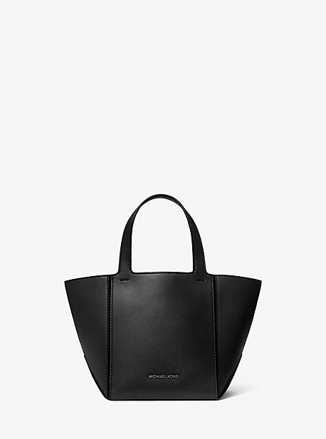 Michael Kors MK Jordi Small Leather Tote Bag - Black - Michael Kors