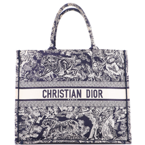 Book Tote Embroidered Canvas Large