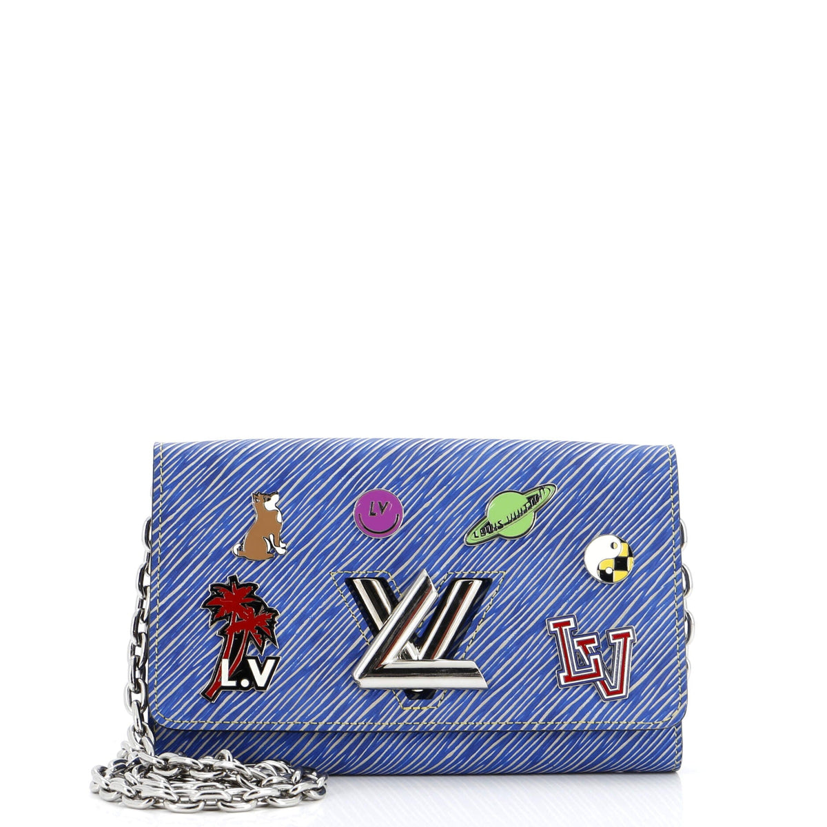 Louis Vuitton Twist Chain Wallet Limited Edition Pin Embellished Epi Leather