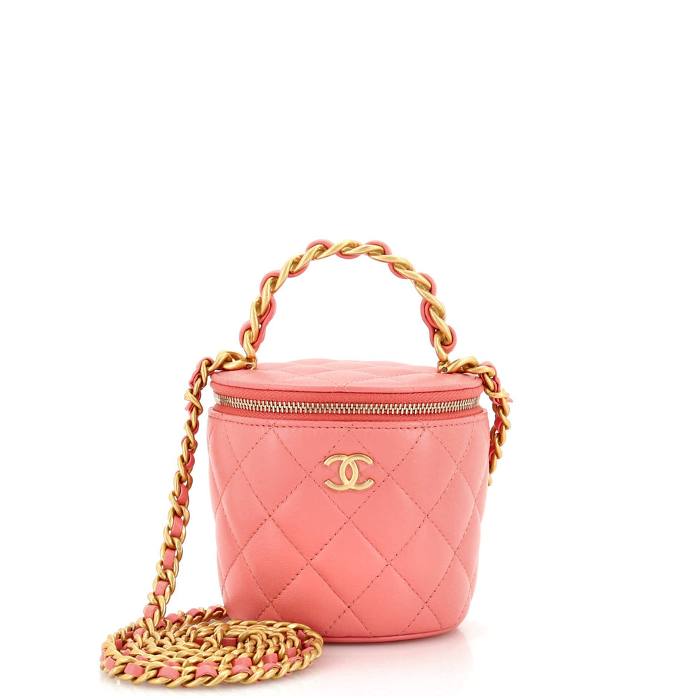 CHANEL Afternoon Tea Vanity Bucket Bag Quilted Lambskin