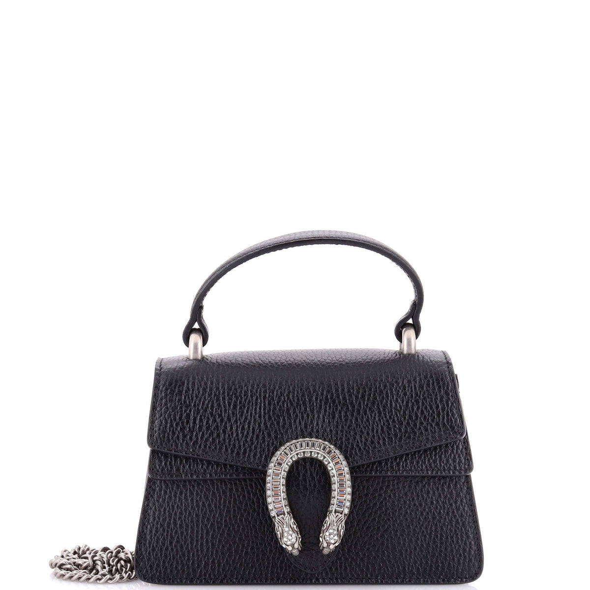 Gucci GUCCI Dionysus Top Handle Bag Leather with Crystals Mini