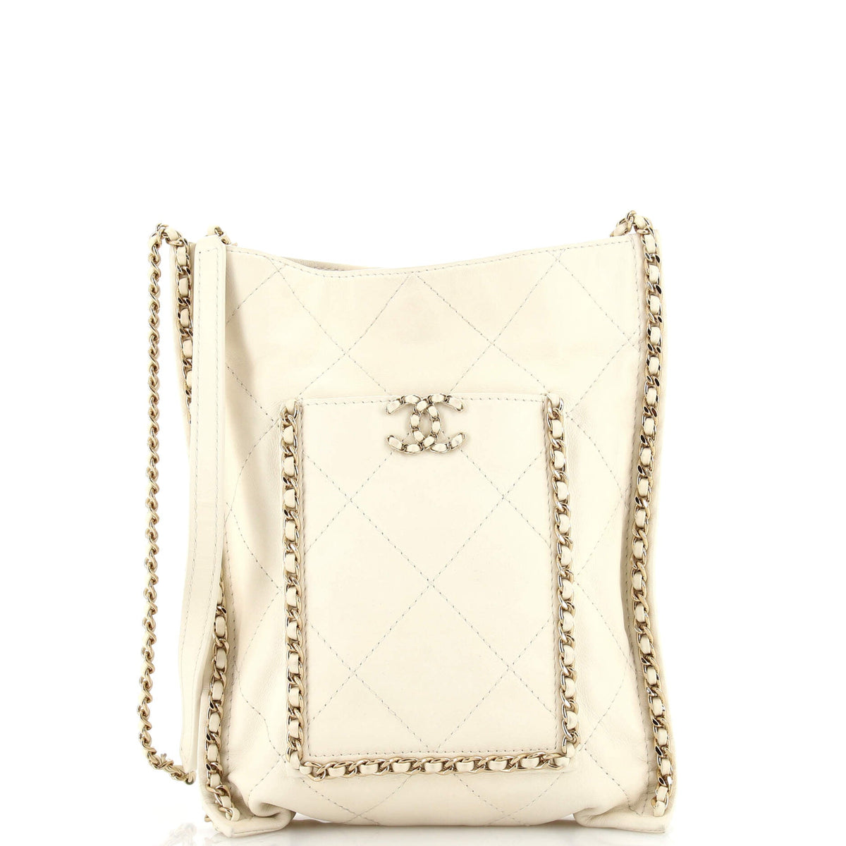 Chanel CHANEL Flat Shopping Bag Quilted Calfskin Small