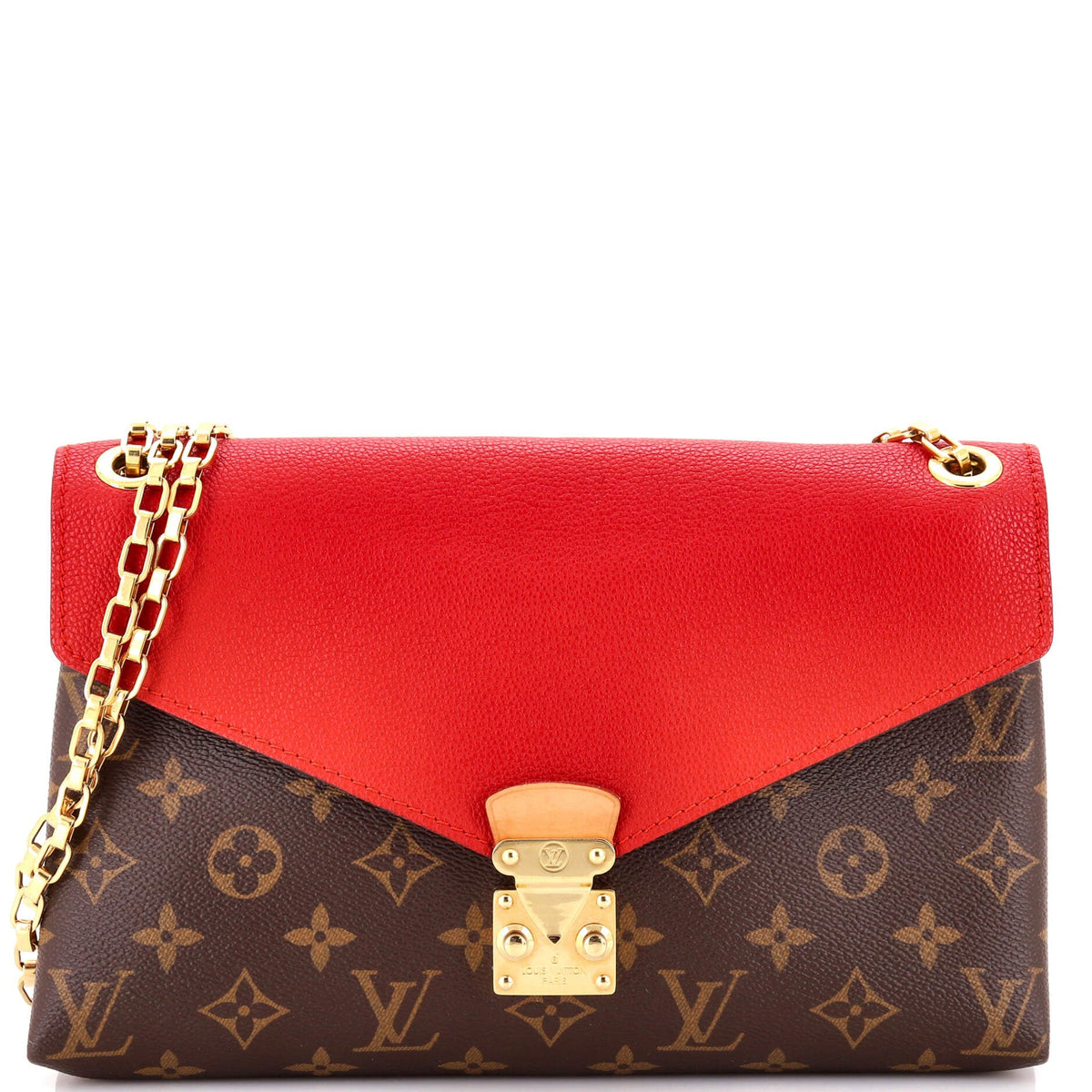 Louis Vuitton Pallas Chain Shoulder Bag Monogram Canvas and Calfskin