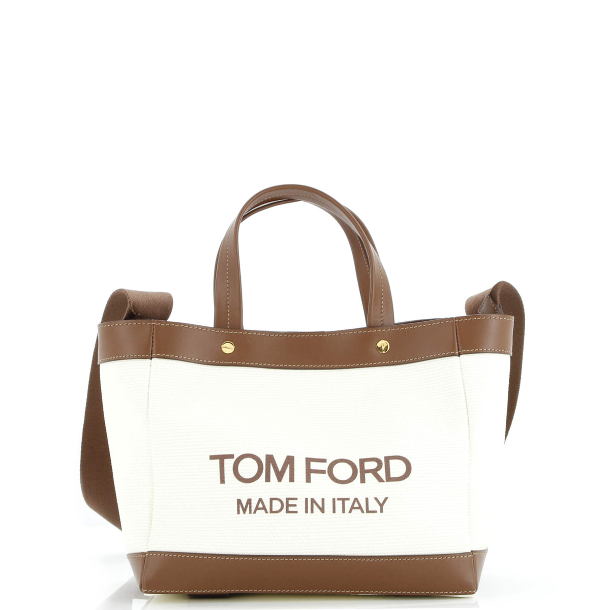 Tom Ford TOM FORD T Screw Tote Canvas with Leather Mini