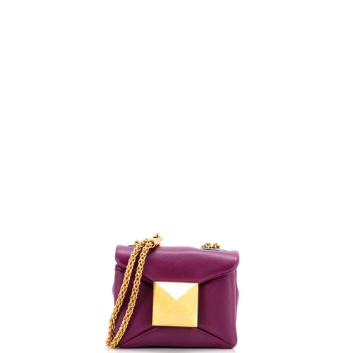 VALENTINO GARAVANI One Stud Chain Flap Bag Leather Micro