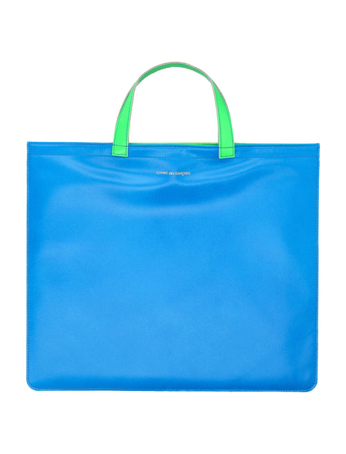 Men's Super Fluo Tote Bag in Blue Orange | 23ASA9000SFL Color 1