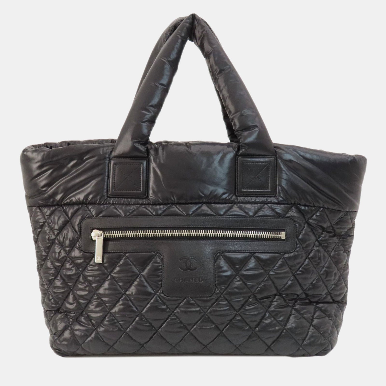 Chanel Black Quilted Nylon Medium Coco Cocoon Reversible Tote Bag