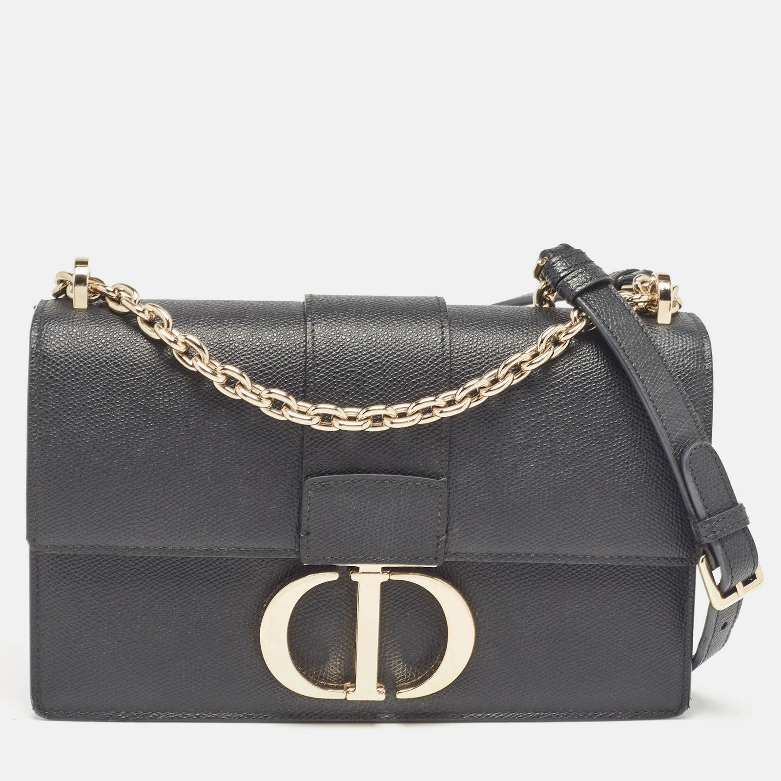 Dior Sac à chaîne East West 30 Montaigne en cuir noir