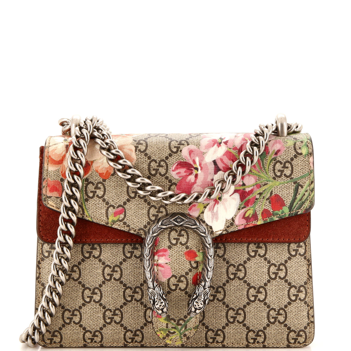 Gucci GUCCI Dionysus Bag Blooms Print GG Coated Canvas Mini