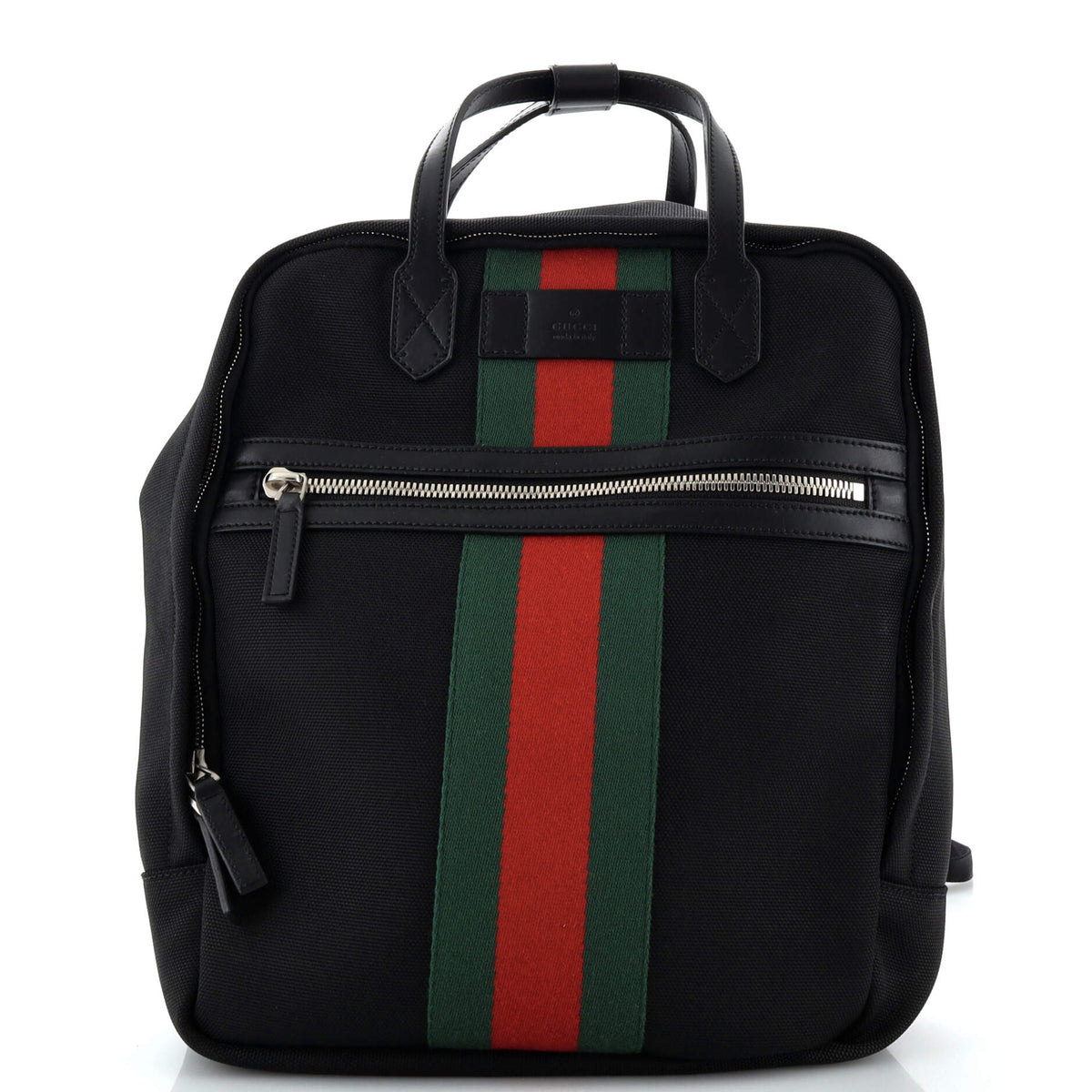 Gucci GUCCI Top Handle Web Backpack Techno Canvas Medium