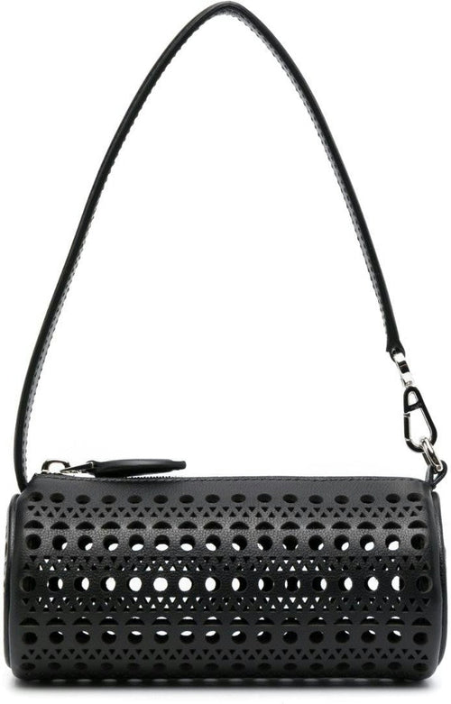 Women's Tube Mini Leather Shoulder Bag in Black | Size UNI | AA1P042CA262