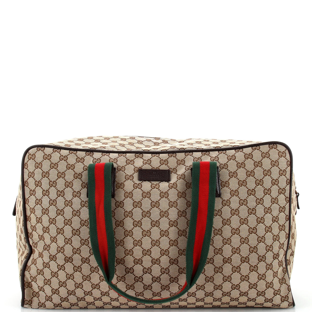 Gucci GUCCI Web Carry On Duffle Bag GG Canvas Large