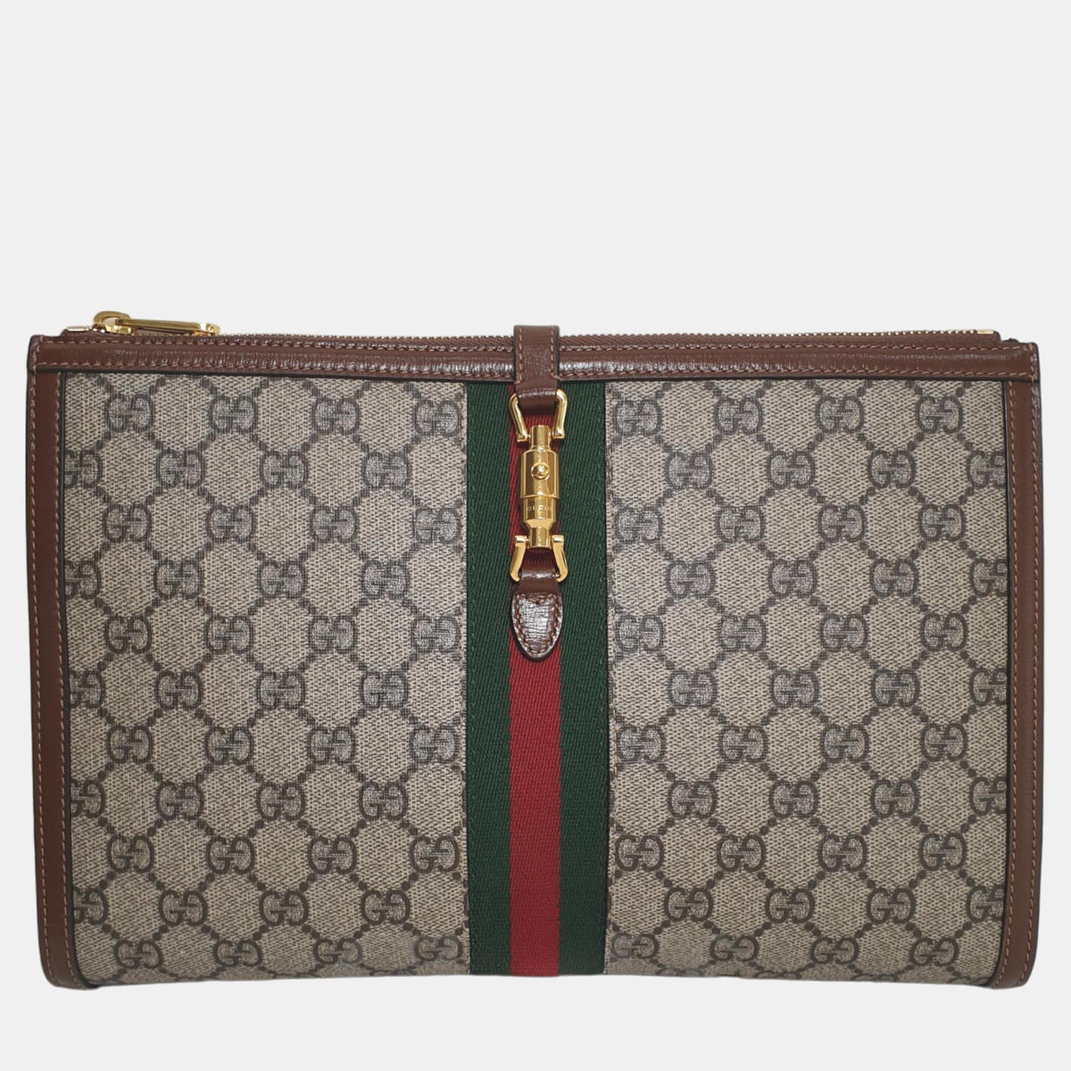 Gucci Beige/Brown Jackie 1961 Clutch Bag