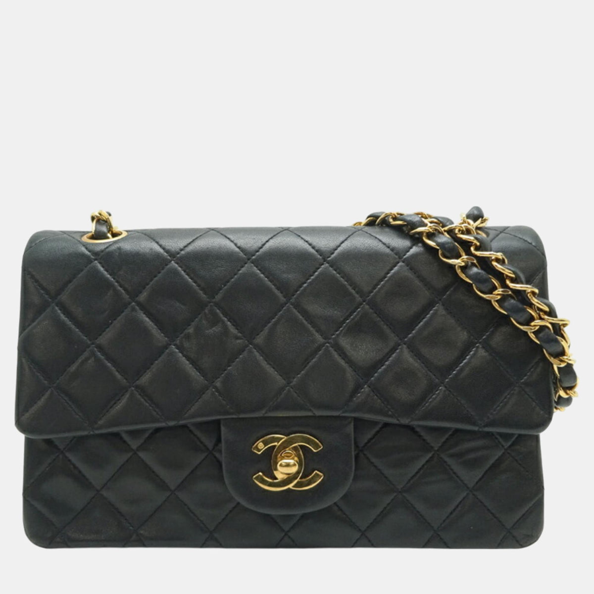 Chanel Black Lambskin Matelasse 23 Shoulder Bag