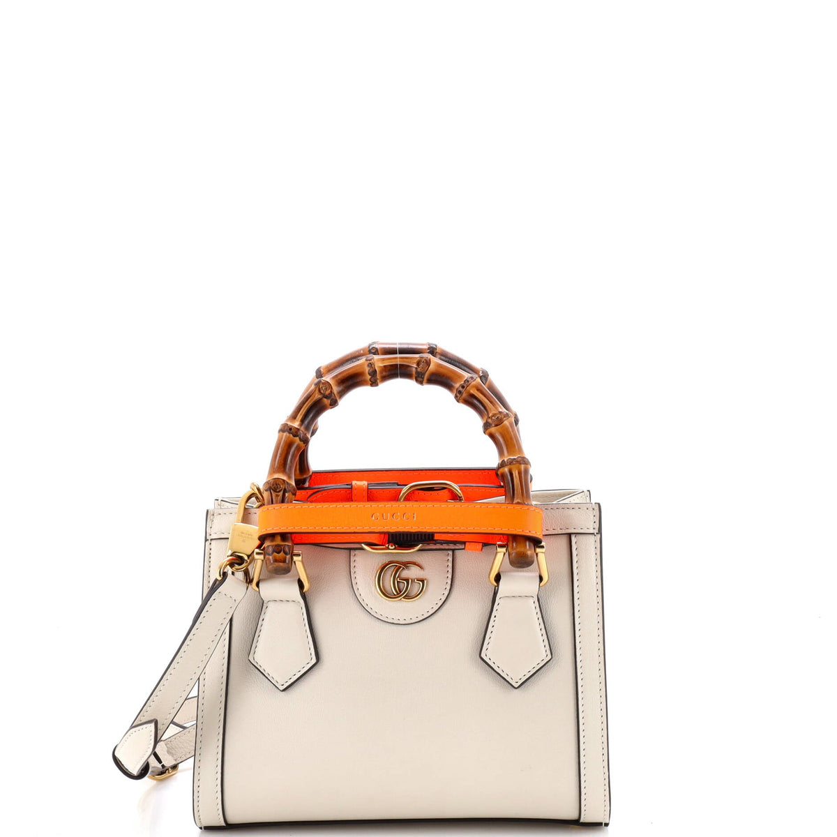 Gucci GUCCI Diana NM Bamboo Handle Tote Leather Mini