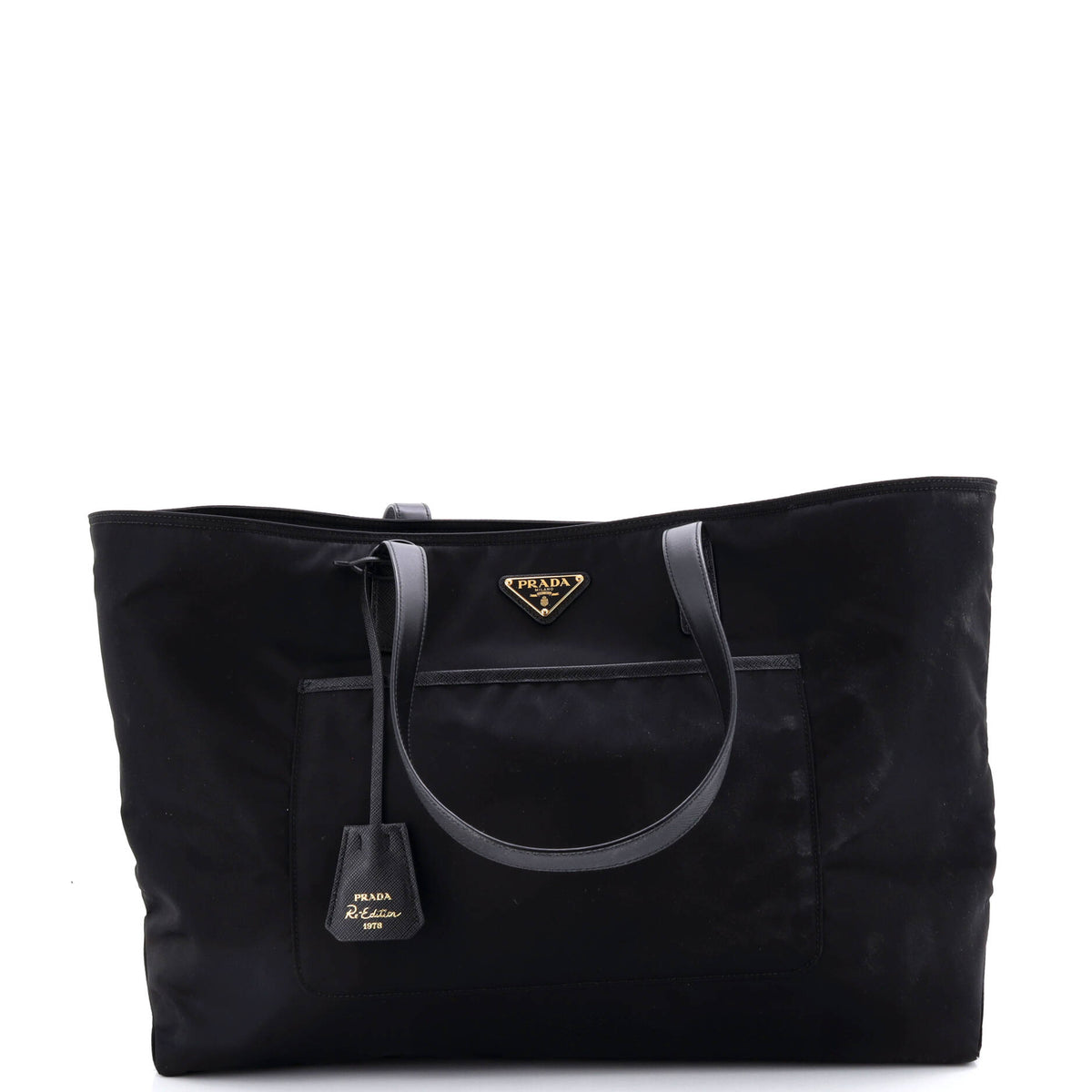 Prada PRADA Re-Edition 1978 Pocket Tote Re-Nylon with Saffiano Leather Large