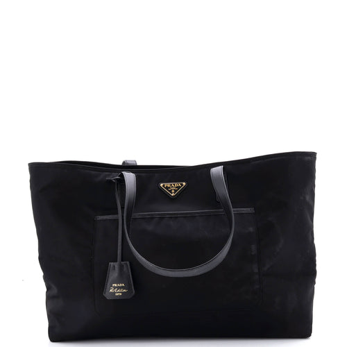 PRADA Re-Edition 1978 Pocket Tote Re-Nylon with Saffiano Leather Large