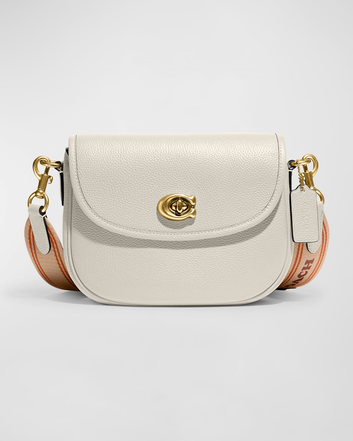 Coach Willow Polished Leather Saddle Crossbody Bag