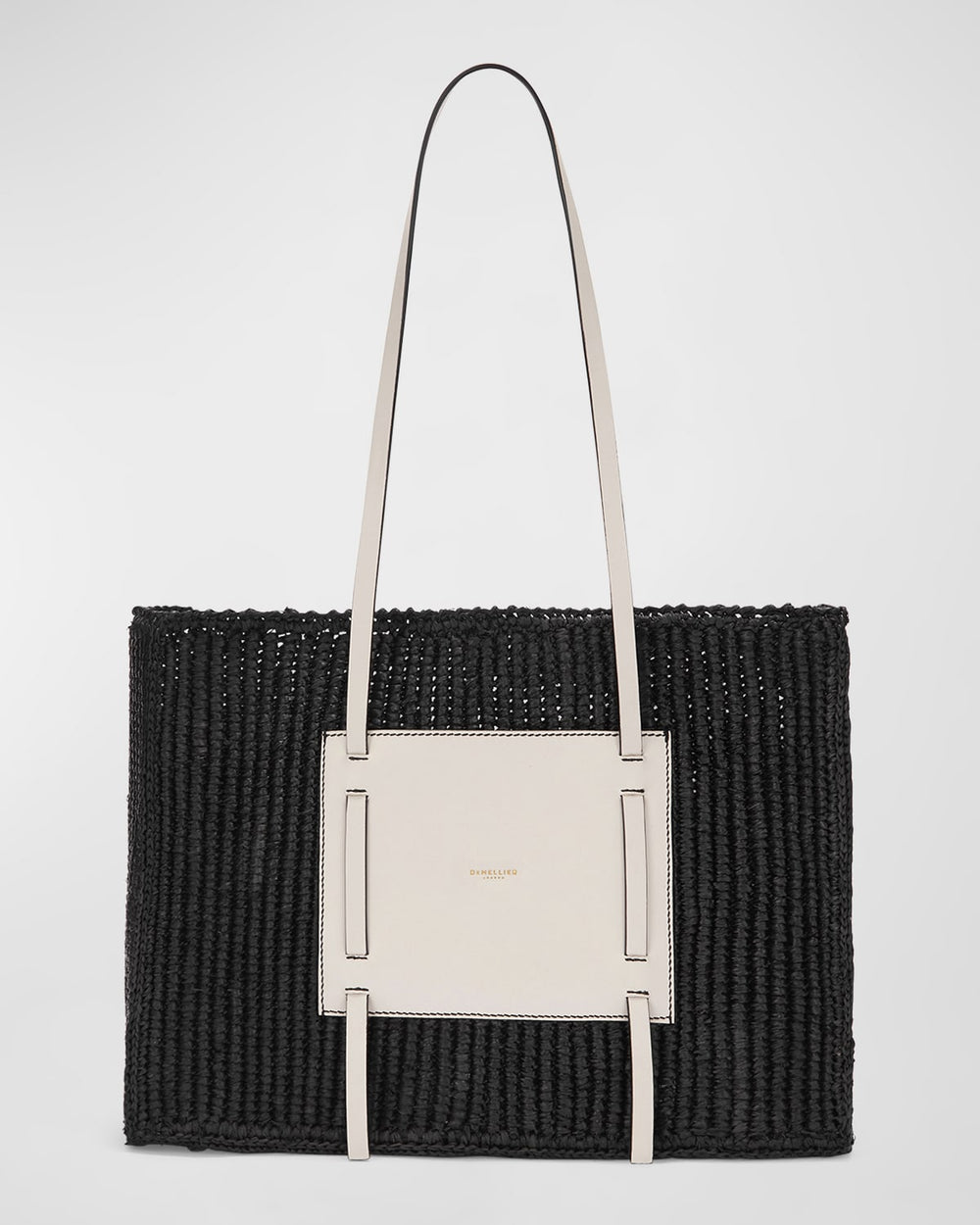 Capri Raffia & Leather Tote Bag