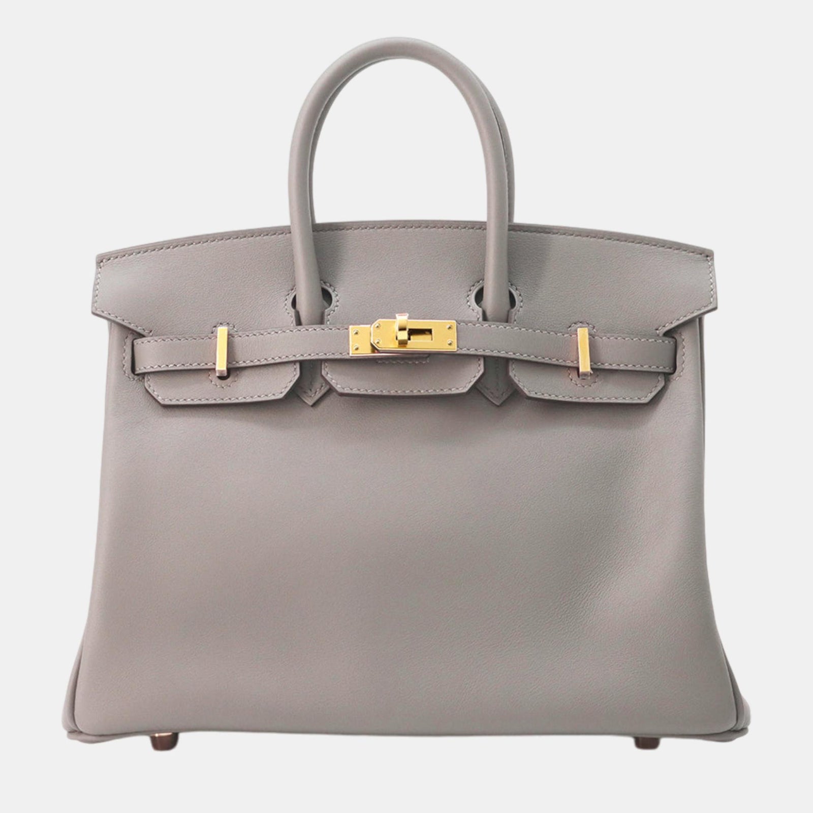 Herm?s Gris Meyer Swift Leder 25 Birkin Einkaufstasche