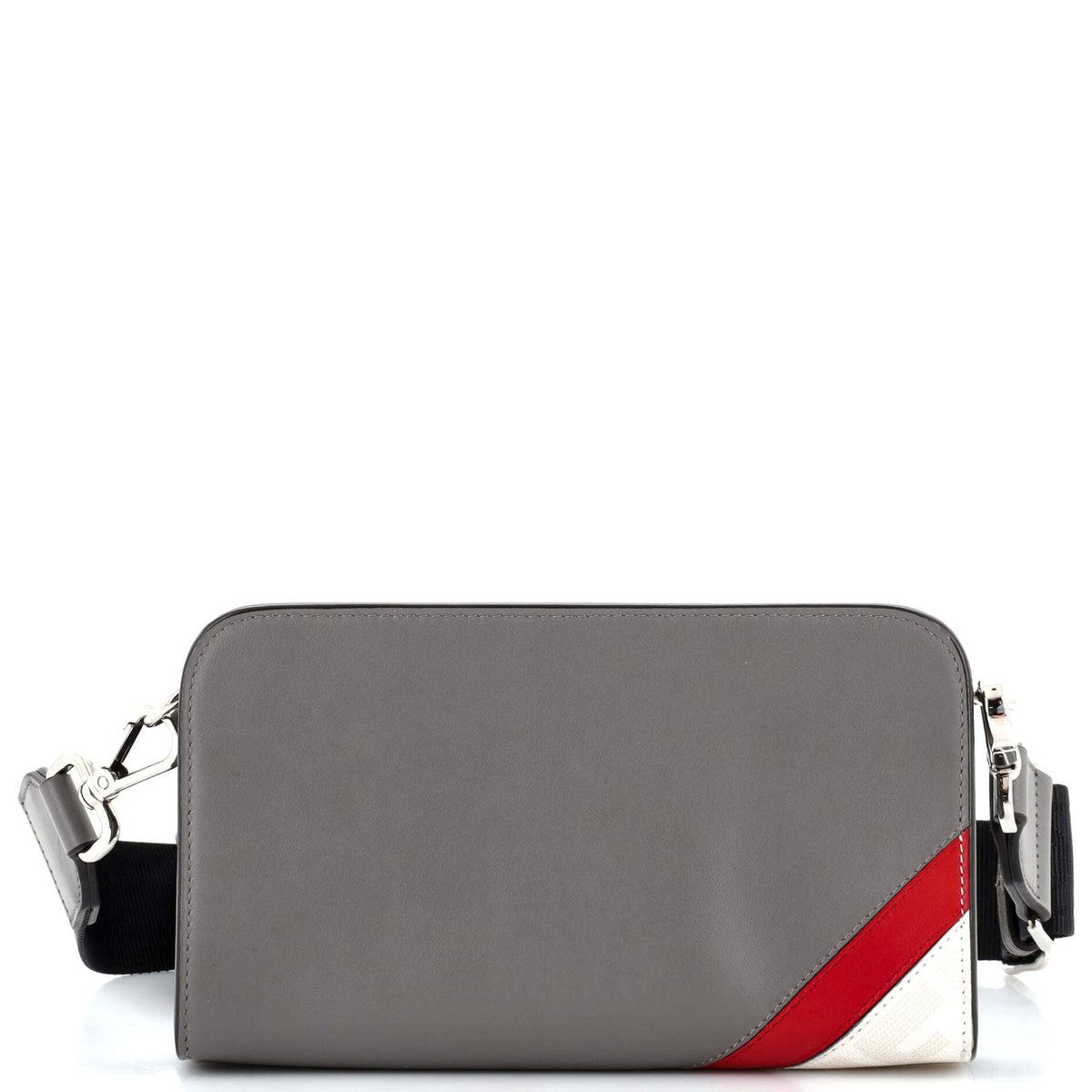 Fendi FENDI Clutch with Strap Zucca Coated Canvas and Leather