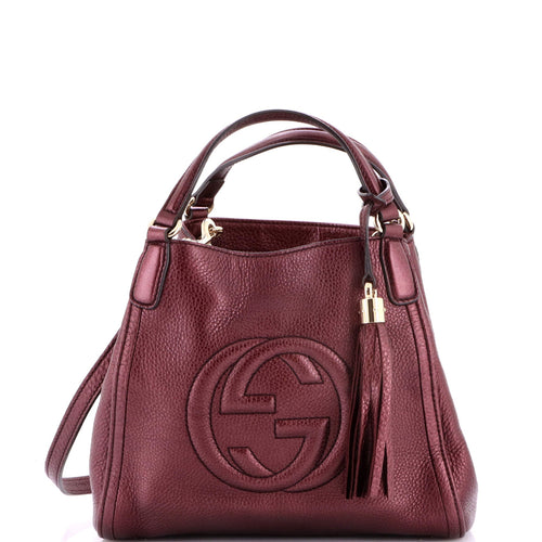 GUCCI Soho Convertible Shoulder Bag Leather Small