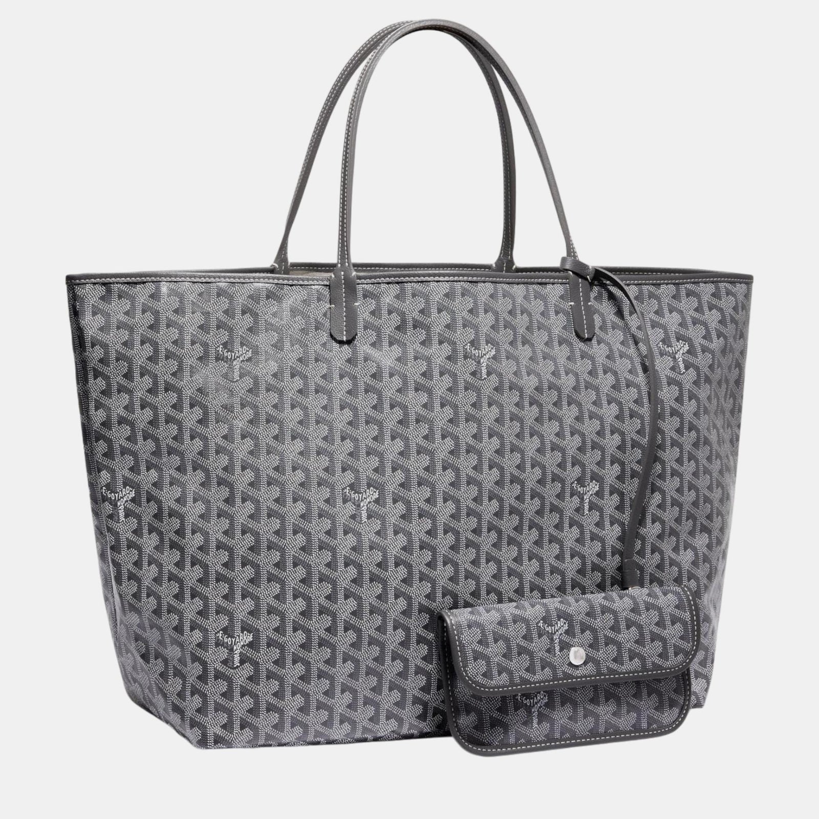 Goyard Grey Goyardine Coated Canvas and Leather Saint Louis GM Tote