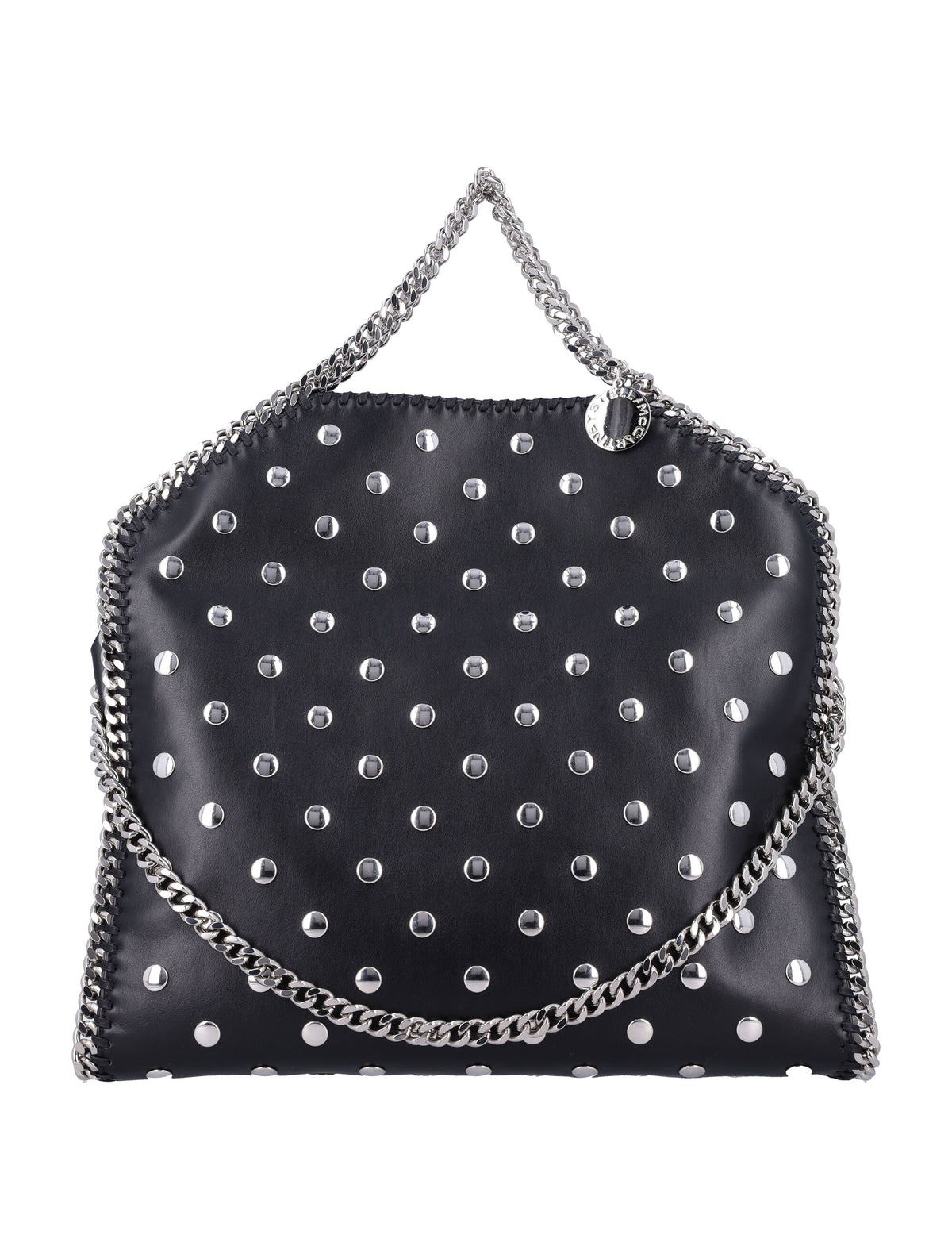 Stella Mccartney Women's Studded 3 Chains Falabella Bag in Black | 24A234387WP0454 Color 1000