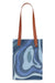 Women's Printed Tote Bag in Blue | 3RBC863R252 Color 009