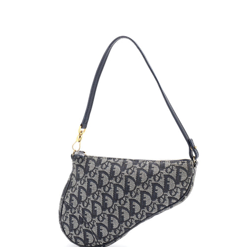 Vintage Saddle Bag Diorissimo Canvas Mini