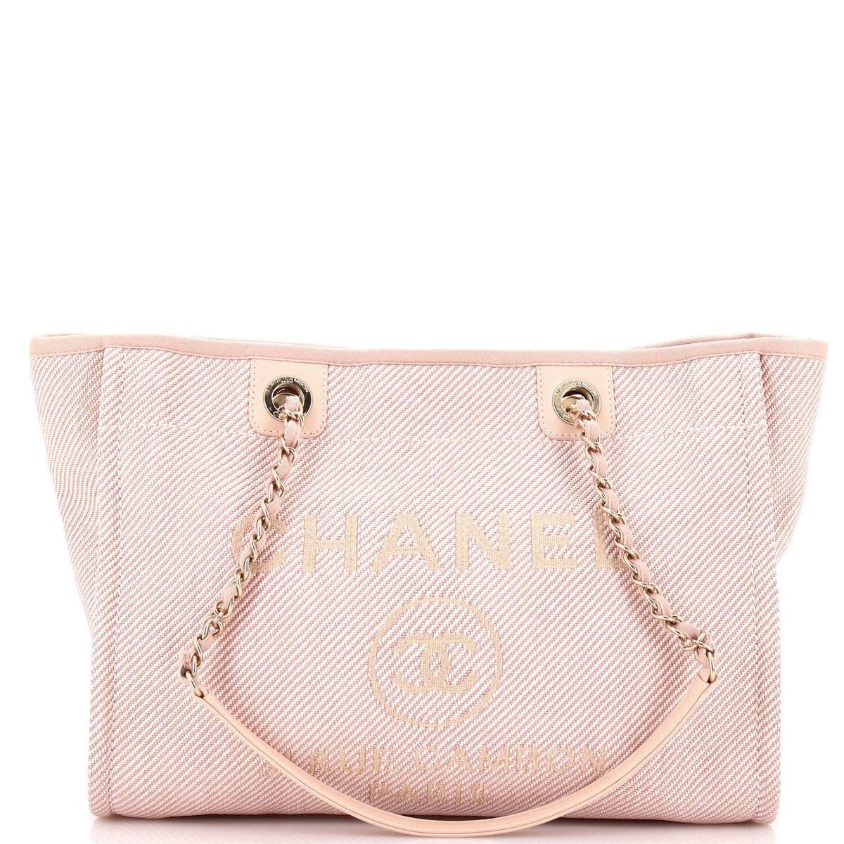 Chanel CHANEL Deauville Tote Mixed Fibers Small