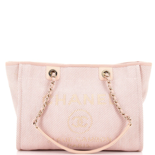 CHANEL Deauville Tote Mixed Fibers Small