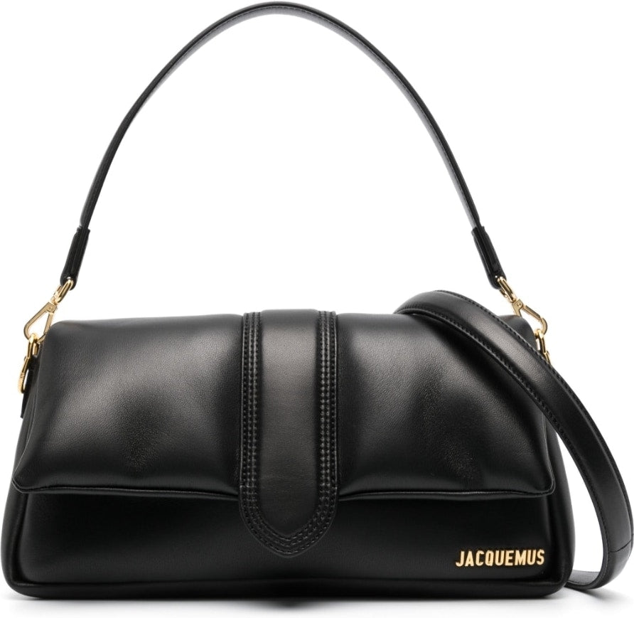 Jacquemus Women's Lambskin & Cotton Shoulder Bag in Black | Size UNICA | 231BA0523073
