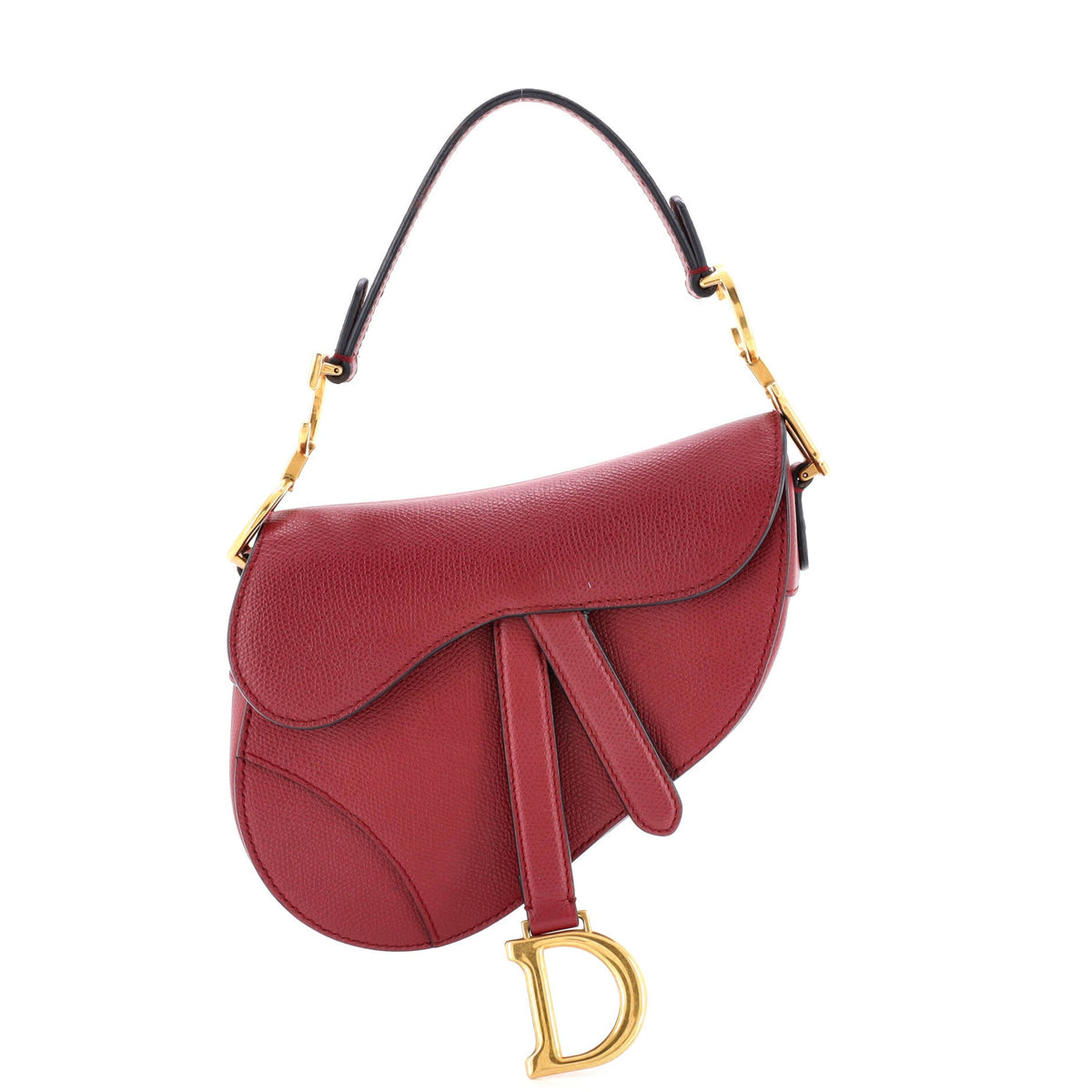 Christian Dior Saddle Handbag Leather Mini