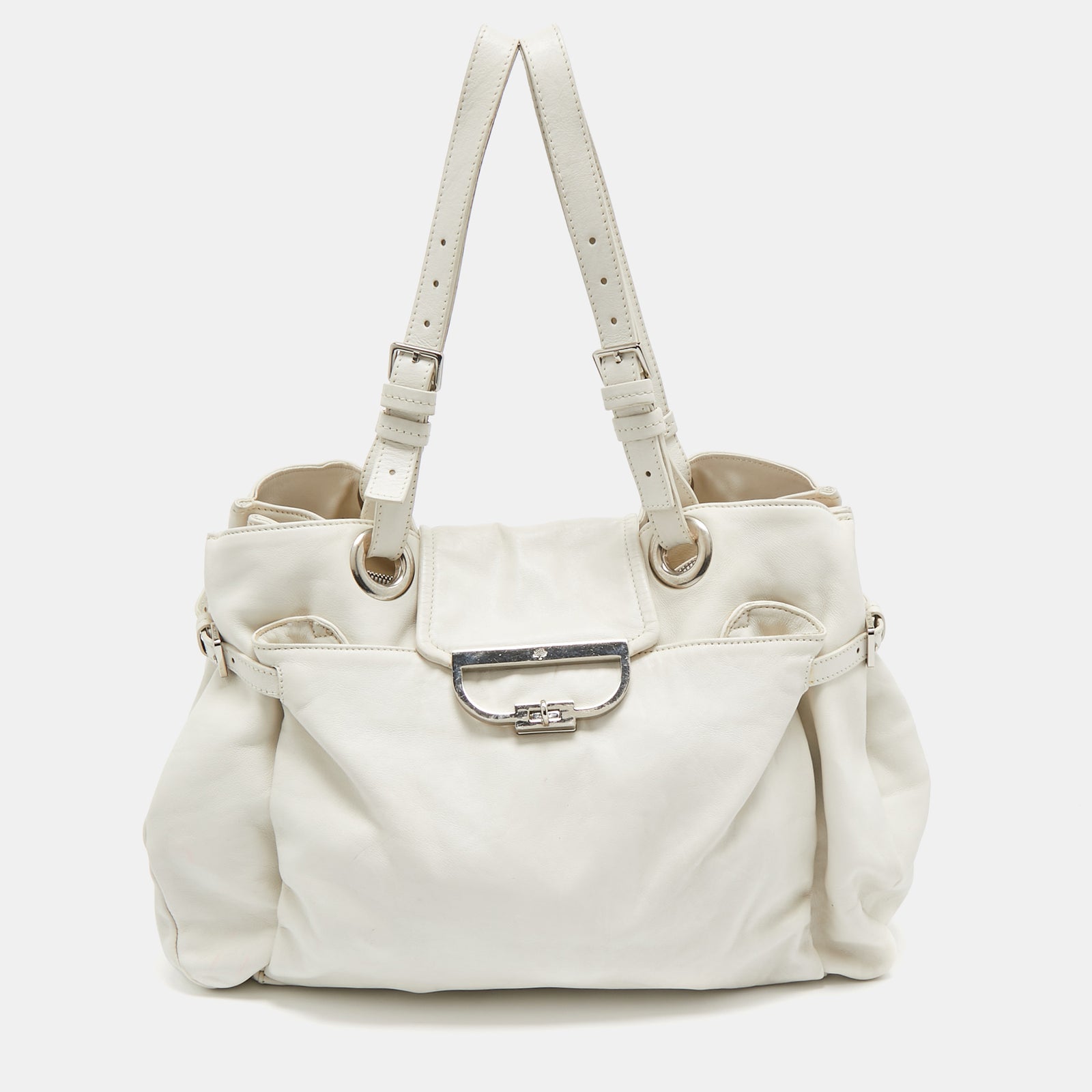 Mulberry Off White Leather Jenah Tote