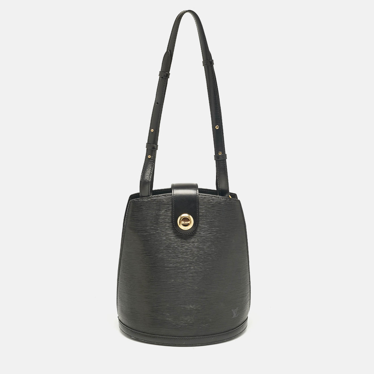 Louis Vuitton Black Epi Leather Cluny Bucket Bag