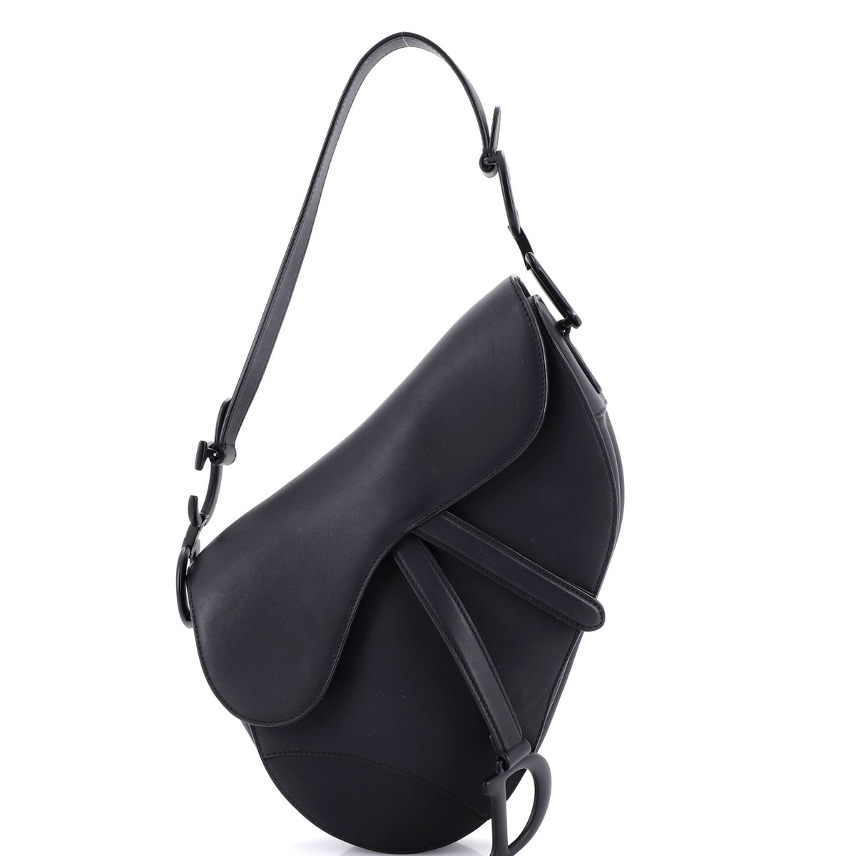 Christian Dior Ultra Matte Saddle Handbag Leather Medium