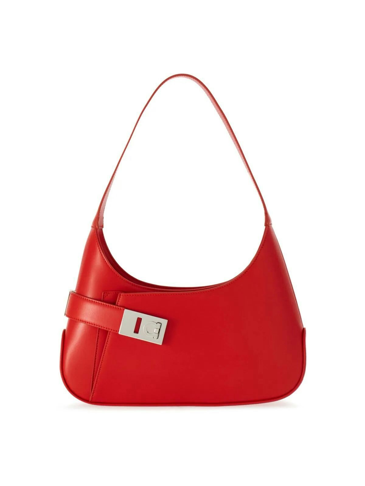 Ferragamo Women's Medium Gancini Hobo Bag in Red | Size UNICA | 2162950768600