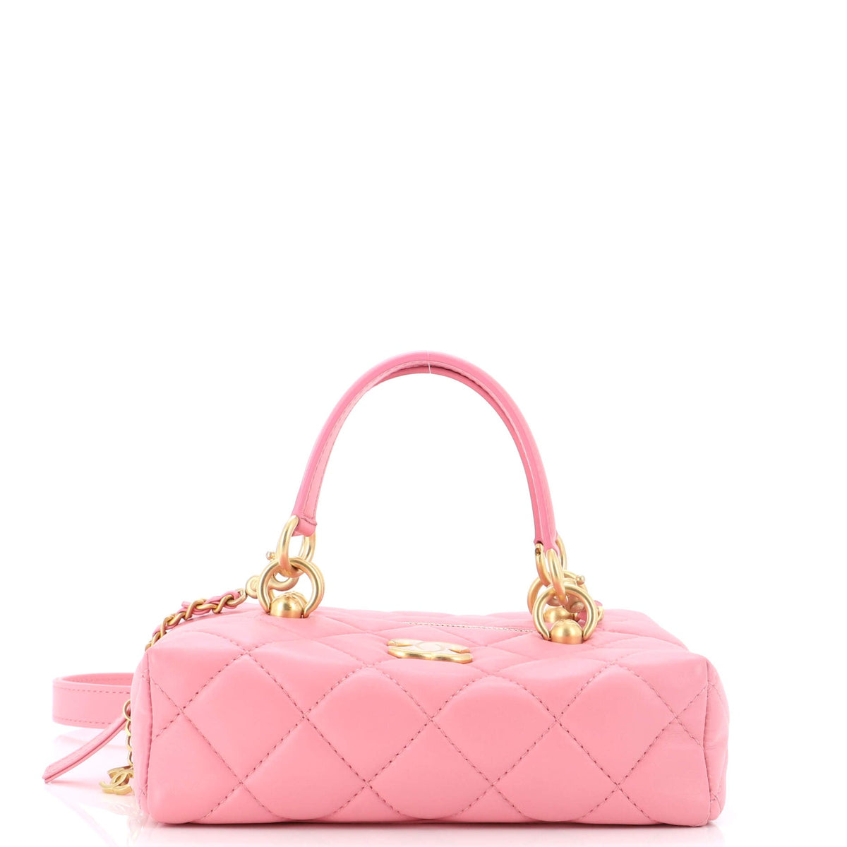 Chanel CHANEL CC Convertible Chain Box Satchel Quilted Lambskin Small