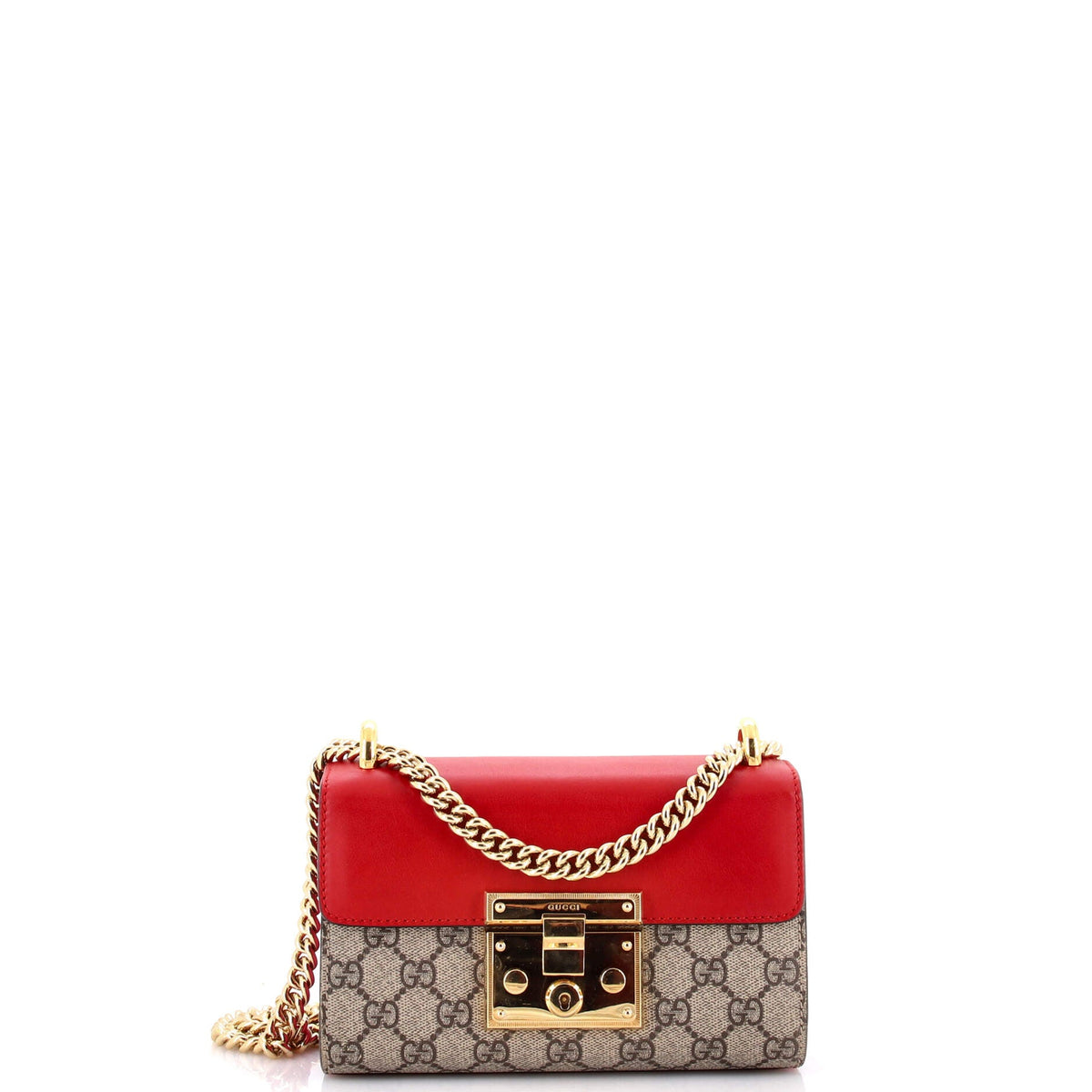 Gucci GUCCI Padlock Shoulder Bag GG Coated Canvas and Leather Small