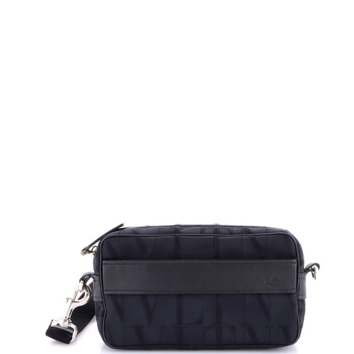 VALENTINO GARAVANI VLTN Shell Camera Bag Jacquard With Leather Small