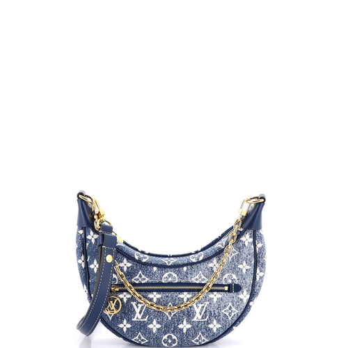 Loop Handbag Monogram Jacquard Denim