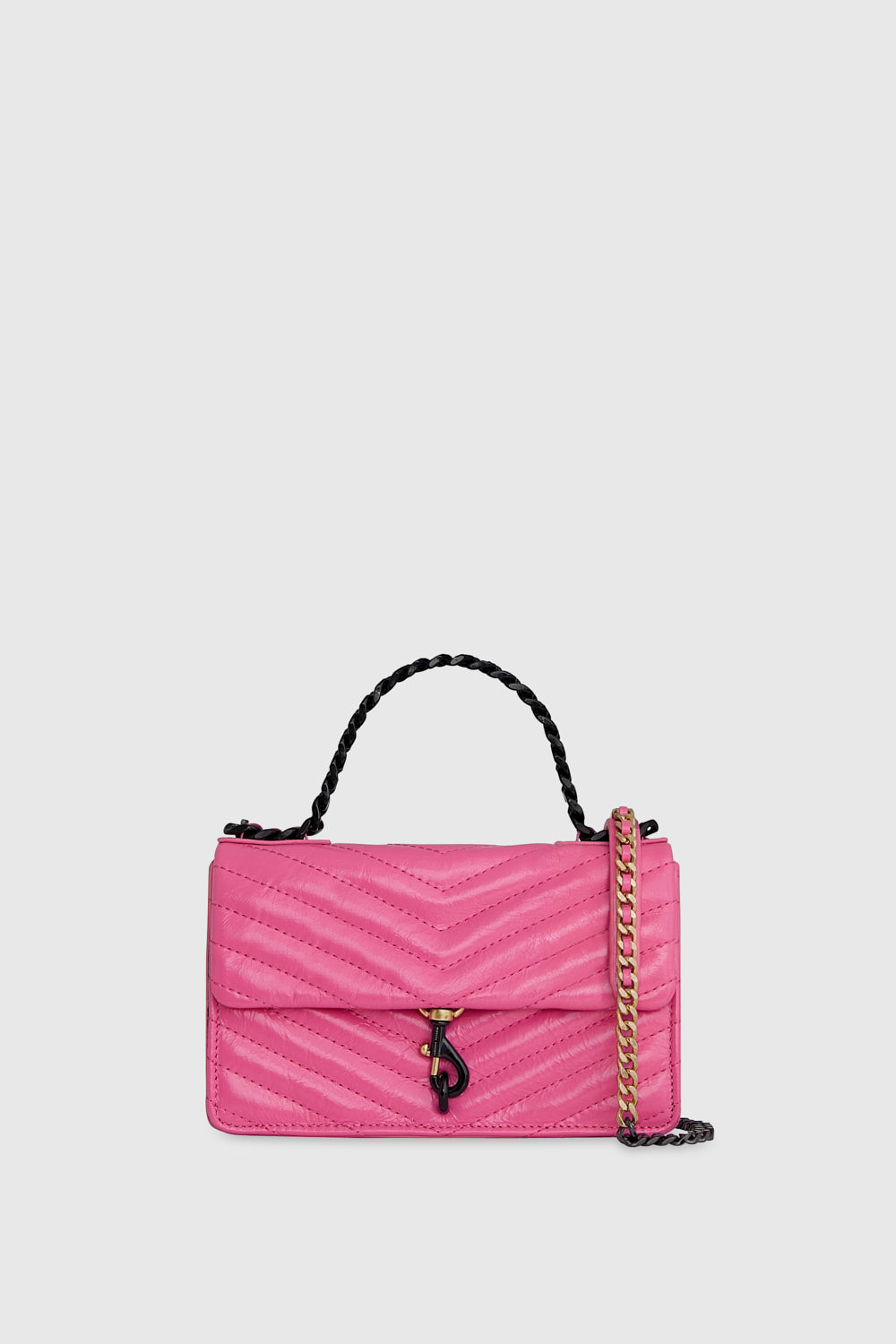 Rebecca Minkoff Edie Mini Crossbody On A Chain Bag In Pink