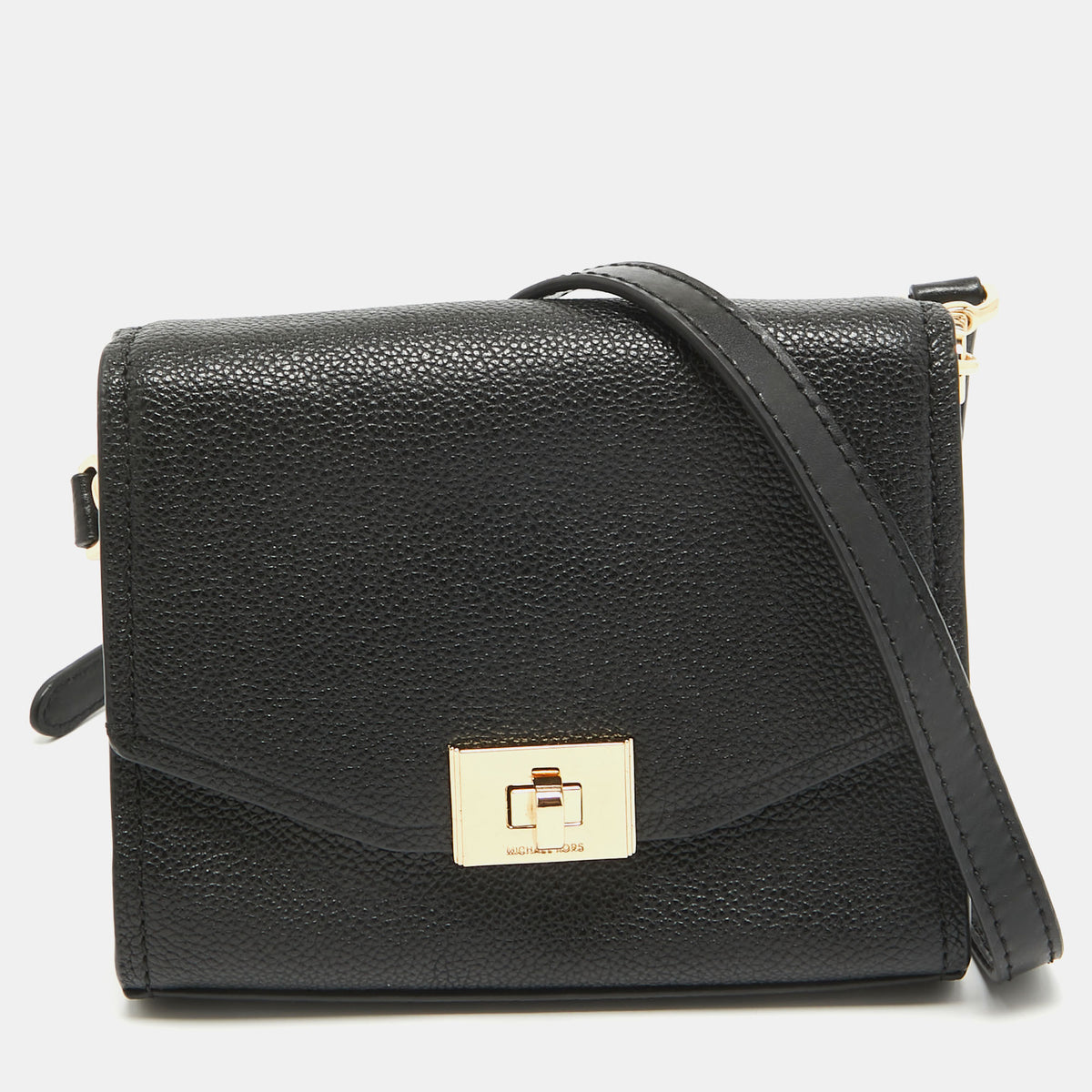 Michael Kors Black Leather XS Cassie Crossbody Bag