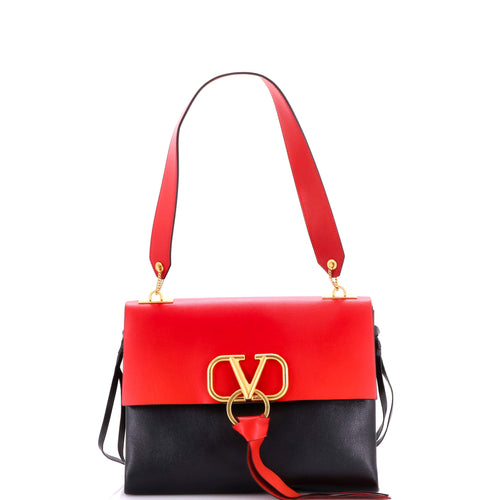 VALENTINO GARAVANI VRing Shoulder Bag Leather Medium