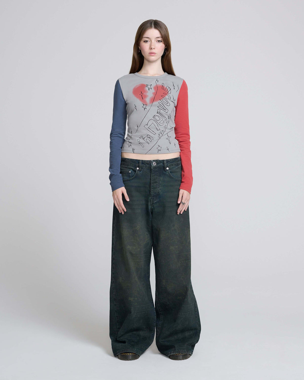 Marc Jacobs Marc Jacobs Baggie Stencil Jeans in Indigo, Size XL