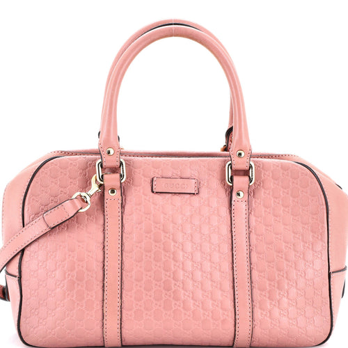 GUCCI Convertible Top Handle Crossbody Bag Microguccissima Leather Medium