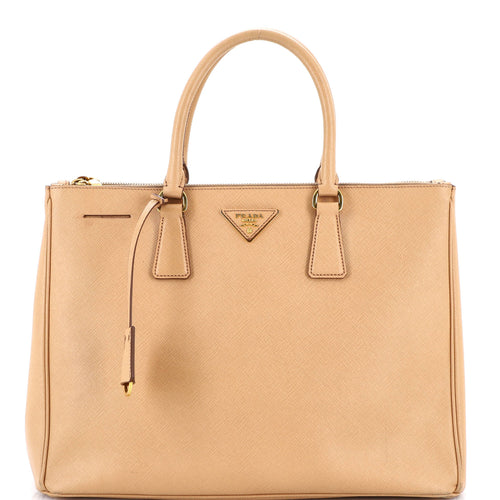 PRADA Double Zip Lux Tote Saffiano Leather Large