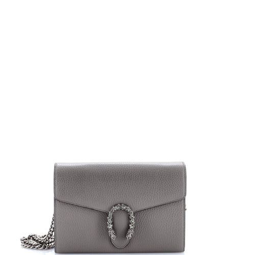 GUCCI Dionysus Chain Wallet Leather with Embellished Detail Small