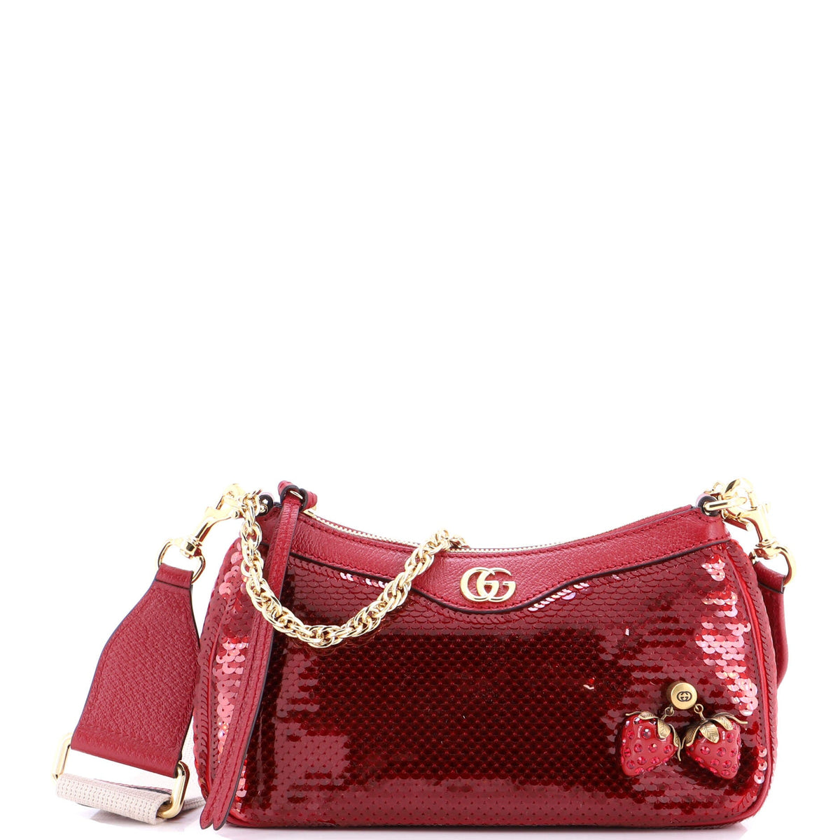 Gucci GUCCI Strawberry Ophidia Shoulder Bag Sequins Small